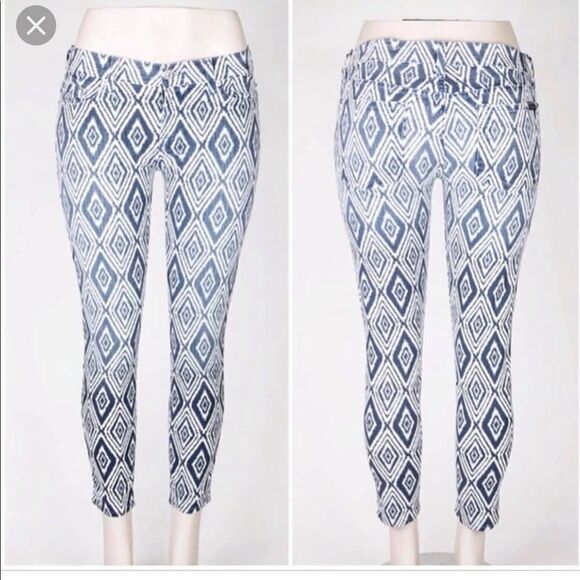 NWT 7 For All Mankind Cropped Skinny Ikat - Picture 1 of 6